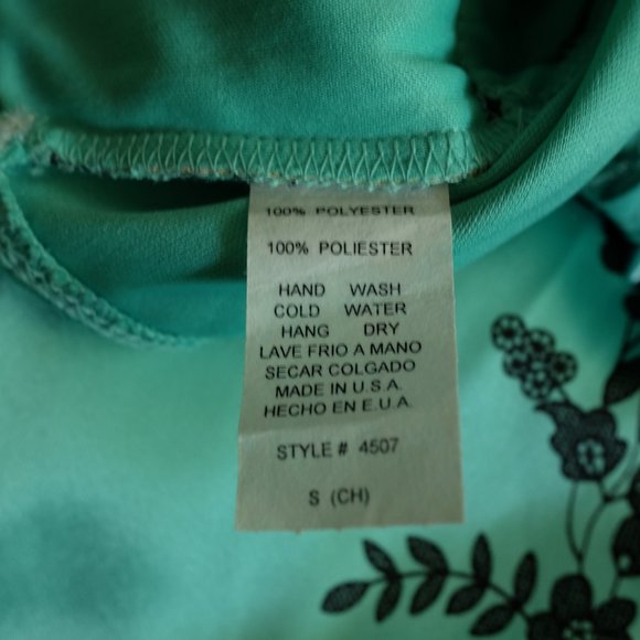 Pink Ice Shiny Teal Mint Strapless Dress - Picture 4 of 4